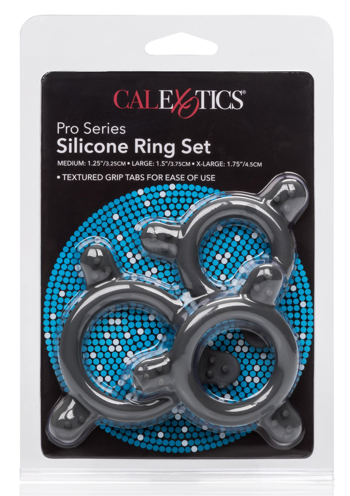 CalExotics Pro Series Silicone Ring Set BLACK - 1