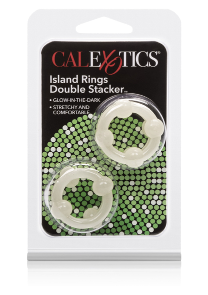 CalExotics Island Rings Double Stacker WHITE - 0