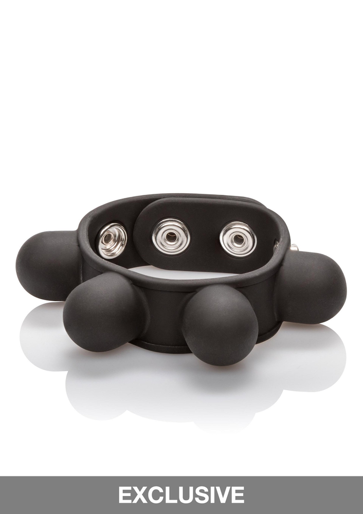 CalExotics Silicone Weighted Ball Stretcher BLACK - 0