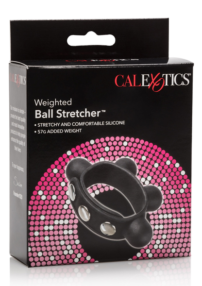 CalExotics Silicone Weighted Ball Stretcher BLACK - 1