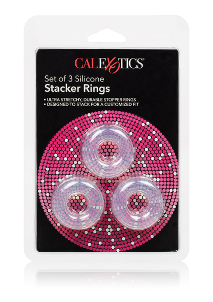 CalExotics Set of 3 Silicone Stacker Rings TRANSPA - 2