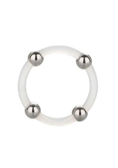 CalExotics Steel Beaded Silicone Ring Large TRANSPA - 5