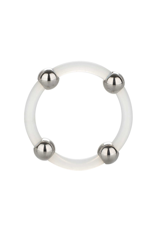 CalExotics Steel Beaded Silicone Ring Large