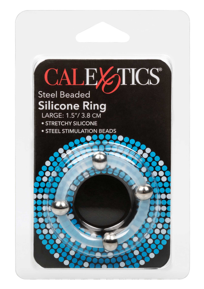CalExotics Steel Beaded Silicone Ring Large TRANSPA - 4