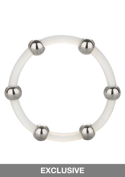 CalExotics Steel Beaded Silicone Ring Extra Large TRANSPA - 2