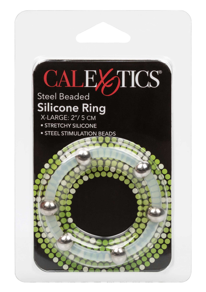 CalExotics Steel Beaded Silicone Ring Extra Large TRANSPA - 3
