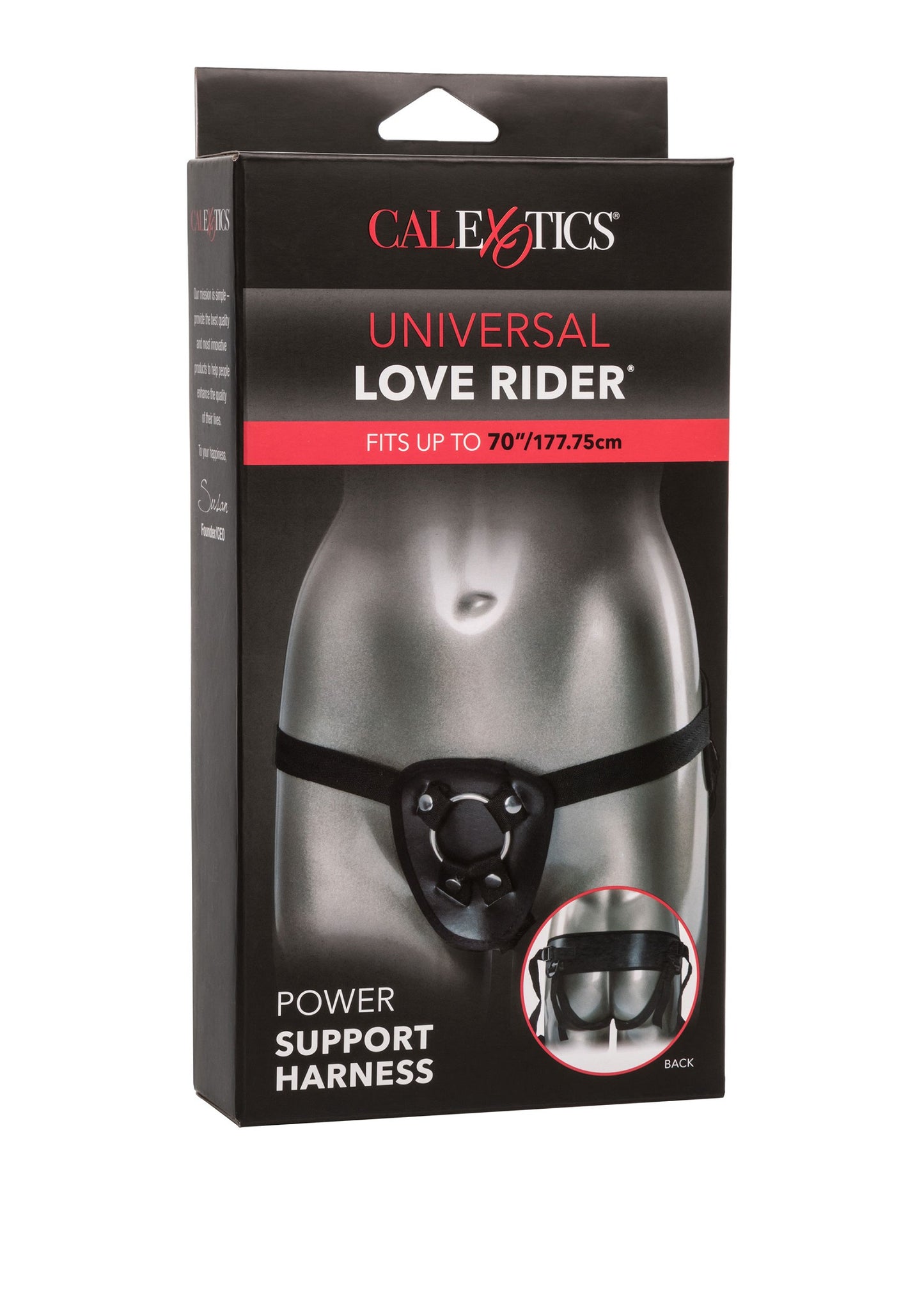 CalExotics Universal Love Rider Power Support Harness BLACK - 3