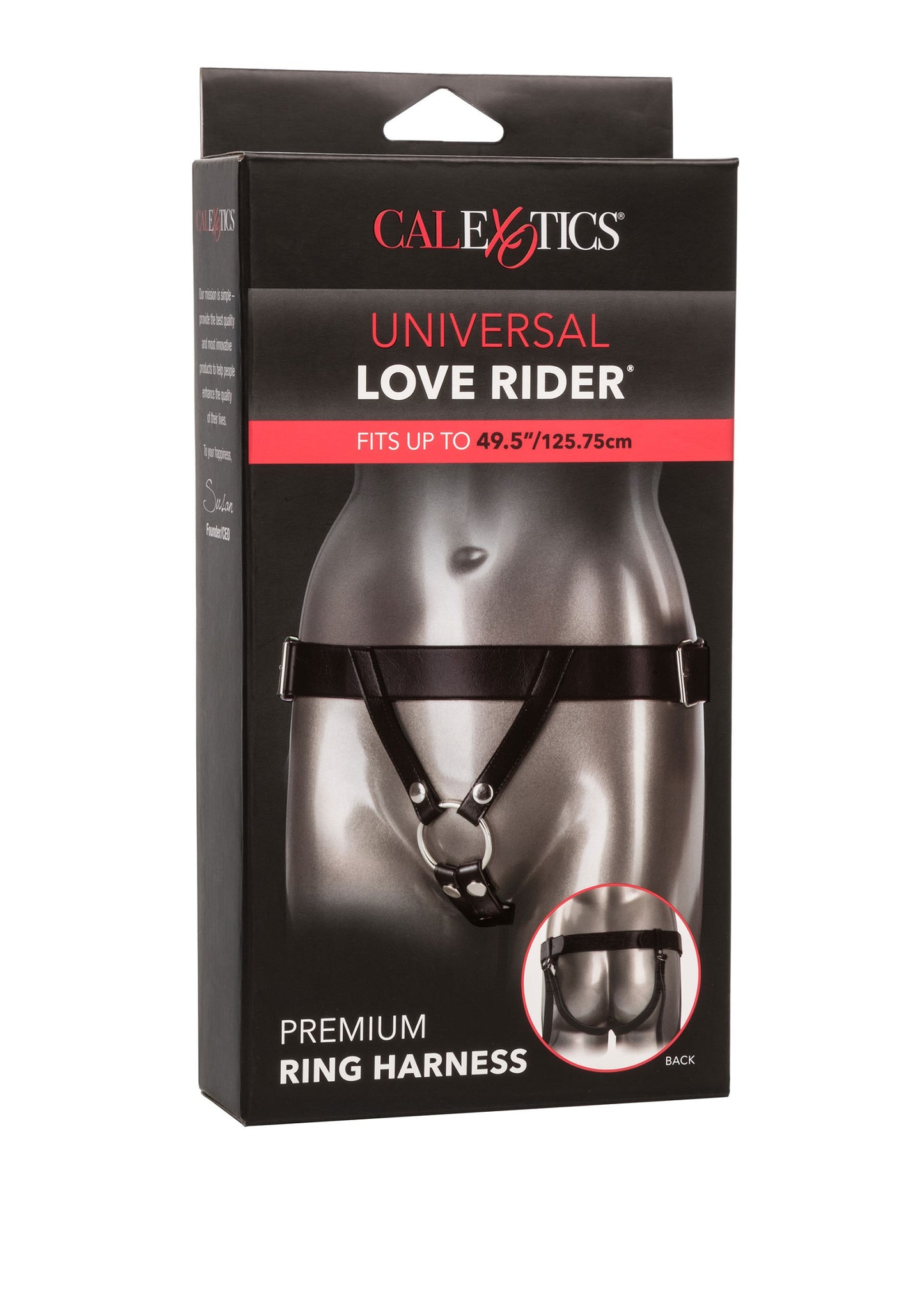 CalExotics Universal Love Rider Premium Ring Harness BLACK - 1