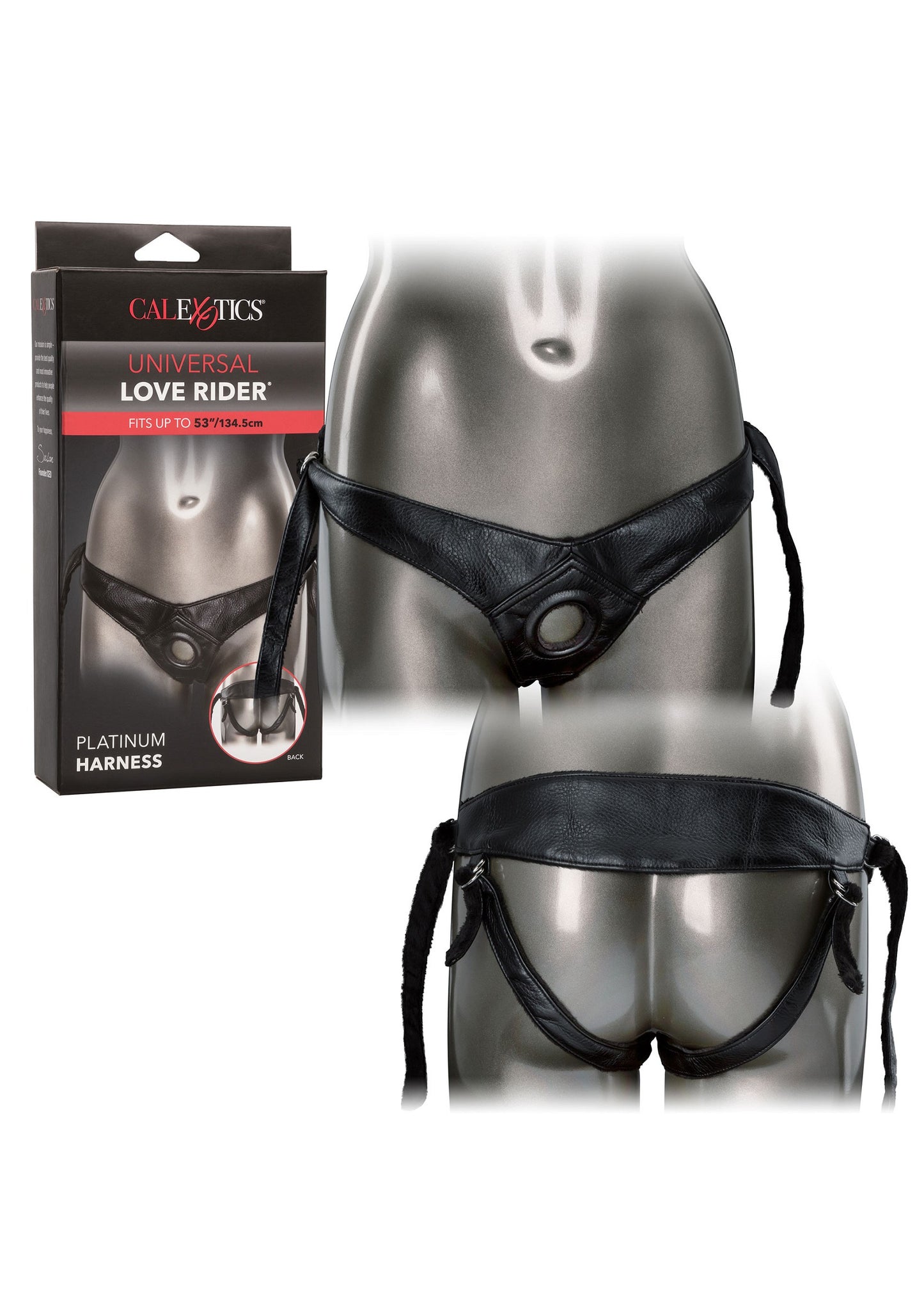 CalExotics Universal Love Rider Platinum Harness BLACK - 0