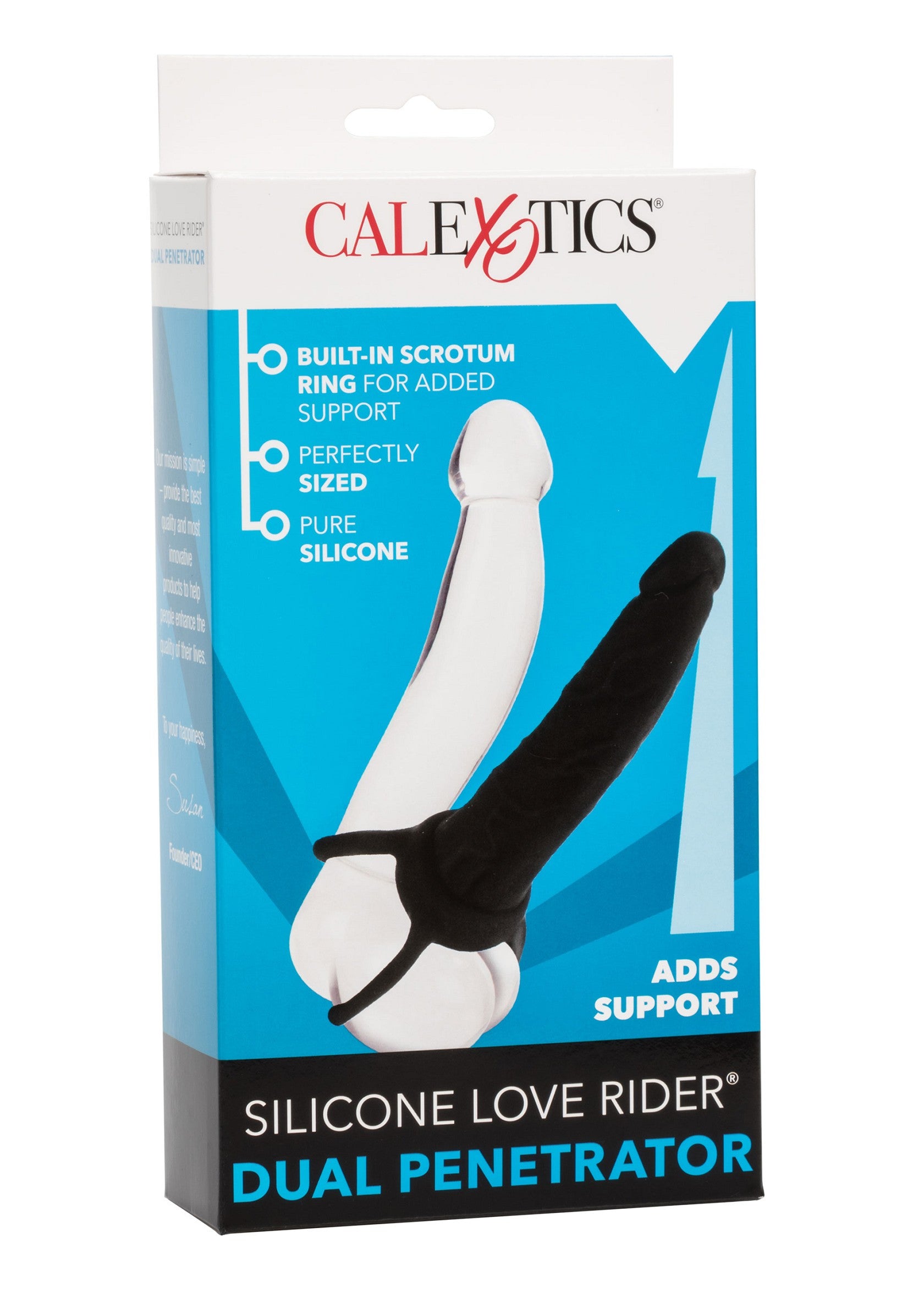 CalExotics Silicone Love Rider Dual Penetrator BLACK - 3