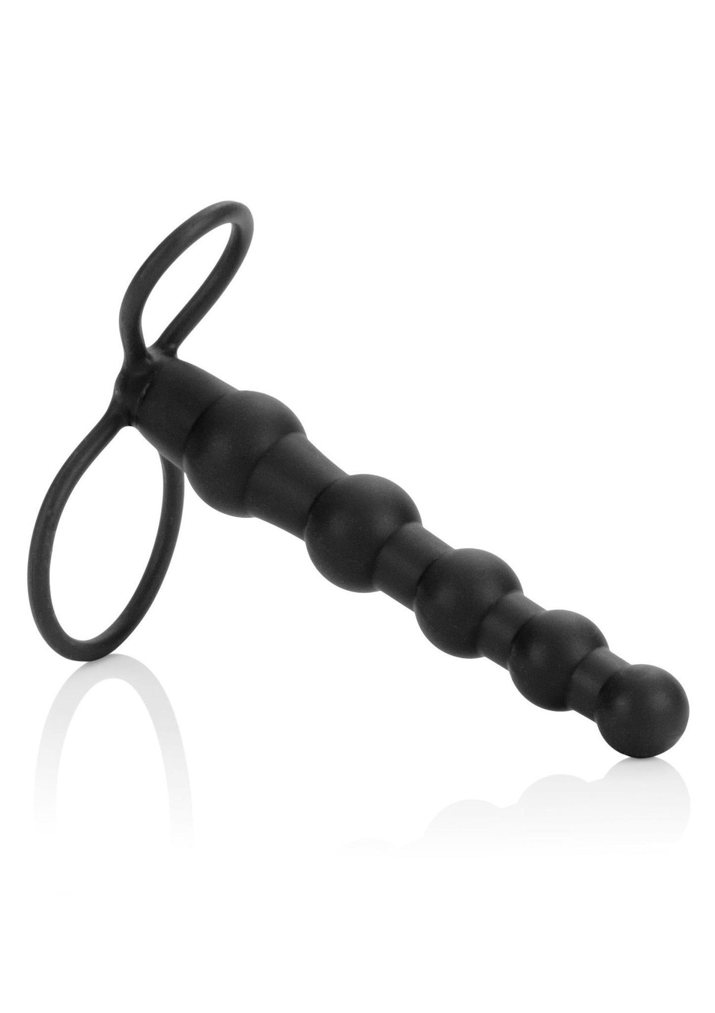 CalExotics Silicone Love Rider Beaded Dual Penetrator BLACK - 1