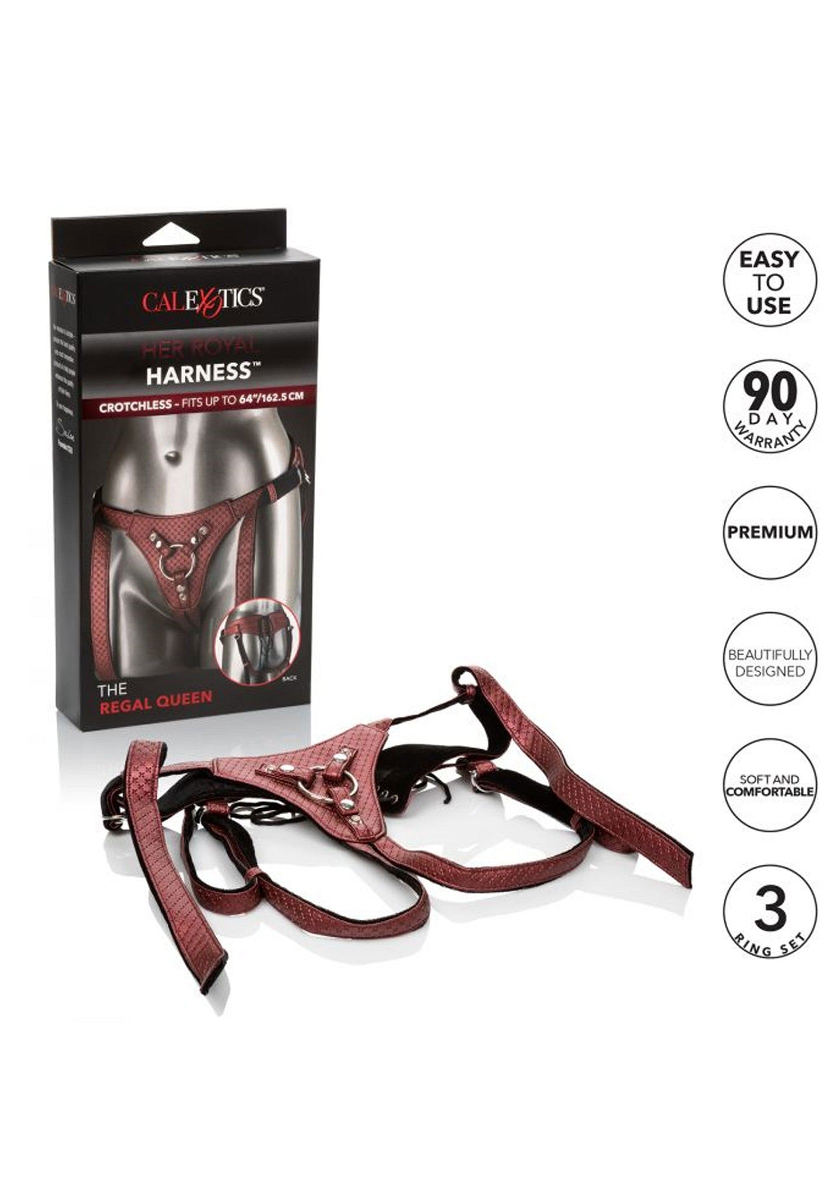 CalExotics Her Royal Harness The Regal Queen RED - 2