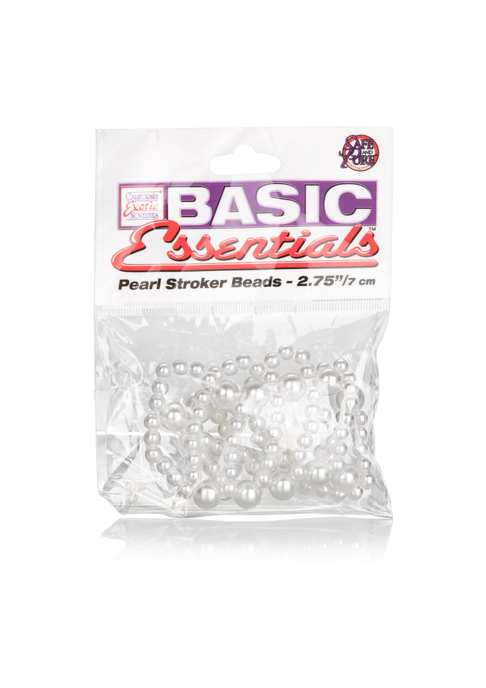 CalExotics Basic Essentials Pearl Stroker Beads 2.75'/7 cm TRANSPA - 1