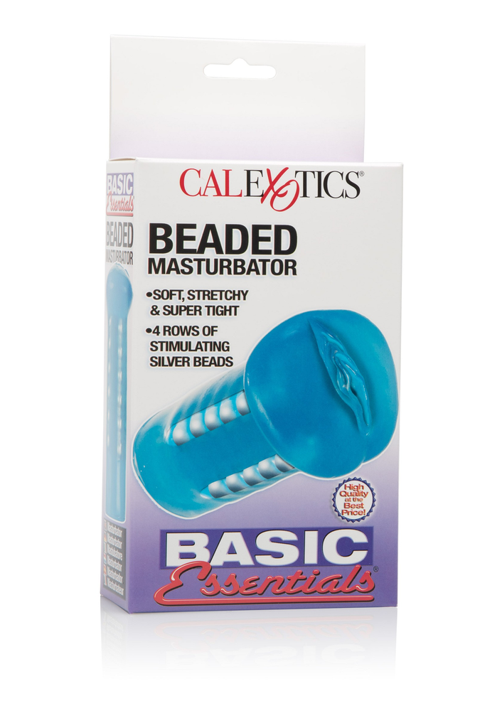 CalExotics Basic Essentials Beaded Masturbator BLUE - 2