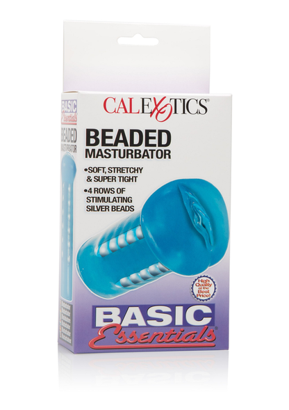 CalExotics Basic Essentials Beaded Masturbator BLUE - 2