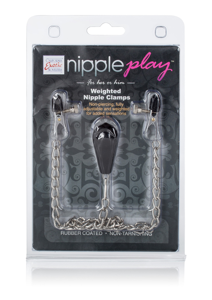 CalExotics Nipple Play Weighted Nipple Clamps METAL - 4