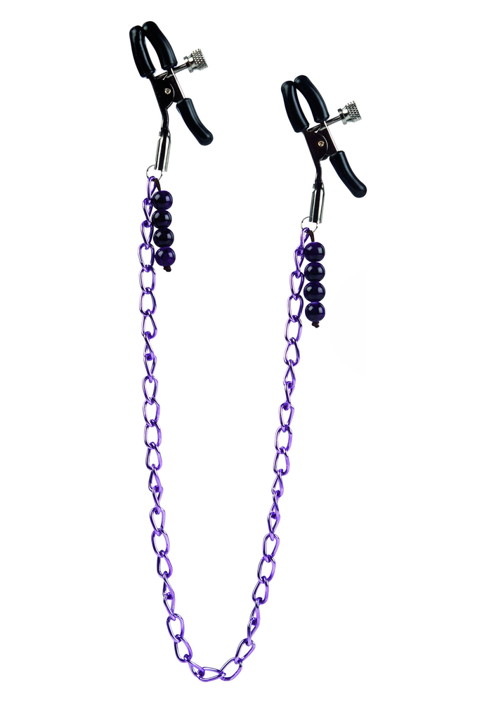 CalExotics Nipple Play Purple Chain Nipple Clamps PURPLE - 1