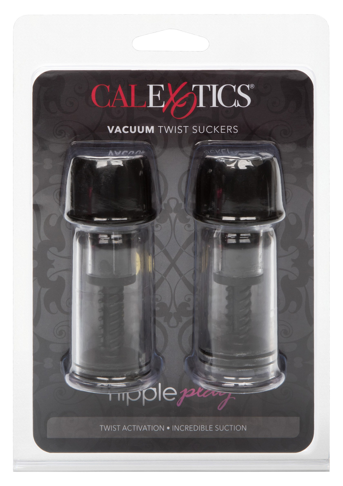 CalExotics Nipple Play Vacuum Twist Suckers BLACK - 1