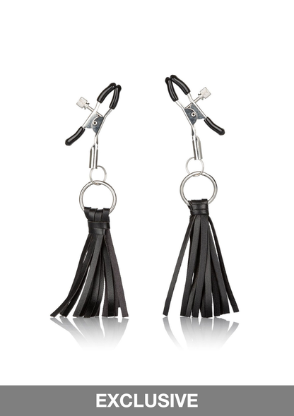 CalExotics Nipple Play Playful Tassels Nipple Clamps BLACK - 0