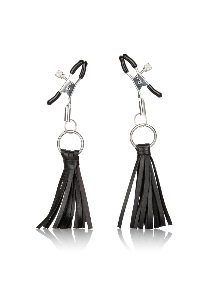 CalExotics Nipple Play Playful Tassels Nipple Clamps BLACK - 1