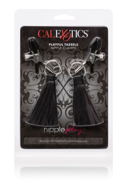 CalExotics Nipple Play Playful Tassels Nipple Clamps BLACK - 6