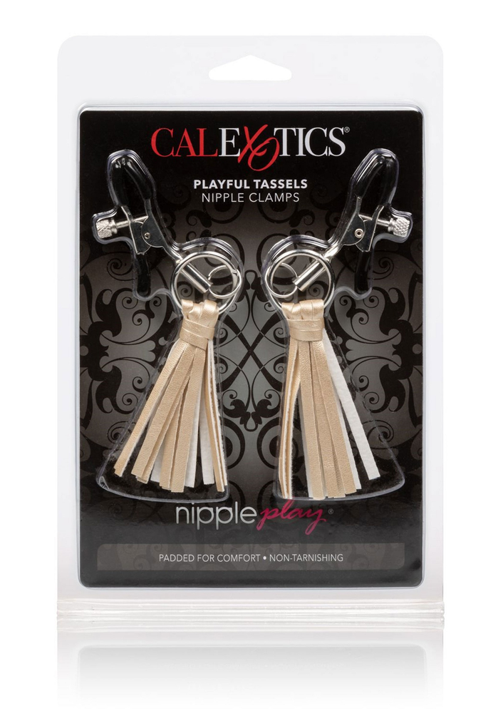 CalExotics Nipple Play Playful Tassels Nipple Clamps GOLD - 0