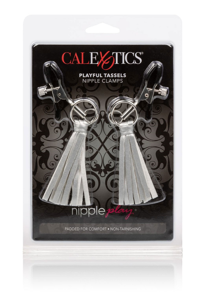 CalExotics Nipple Play Playful Tassels Nipple Clamps SILVER - 2