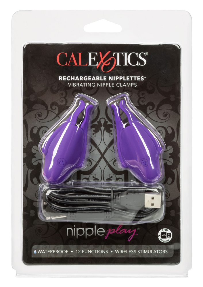 CalExotics Nipple Play Rechargeable Nipplettes PURPLE - 6