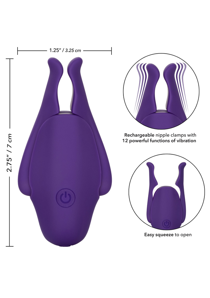 CalExotics Nipple Play Rechargeable Nipplettes PURPLE - 4