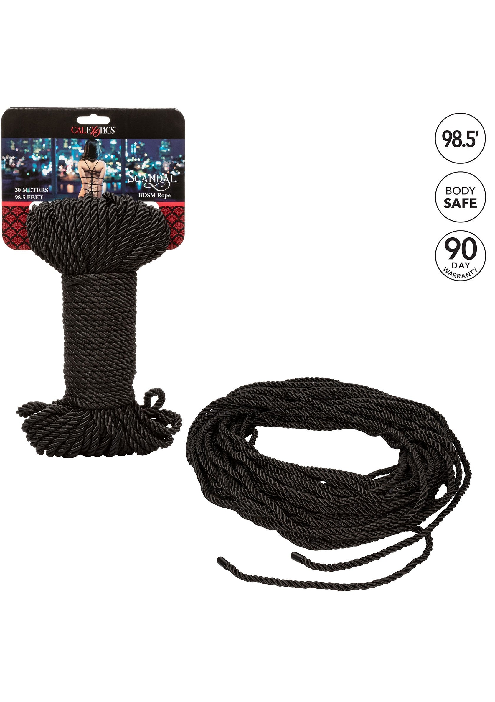 CalExotics Scandal BDSM Rope 98.5'/30 m BLACK - 1