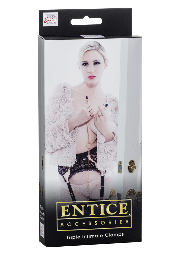 CalExotics Entice Accessories Triple Intimate Clamps GOLD - 2