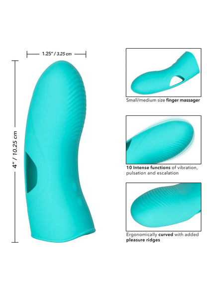 CalExotics Mini Marvels Silicone Marvelous Tickler AQUA - 3