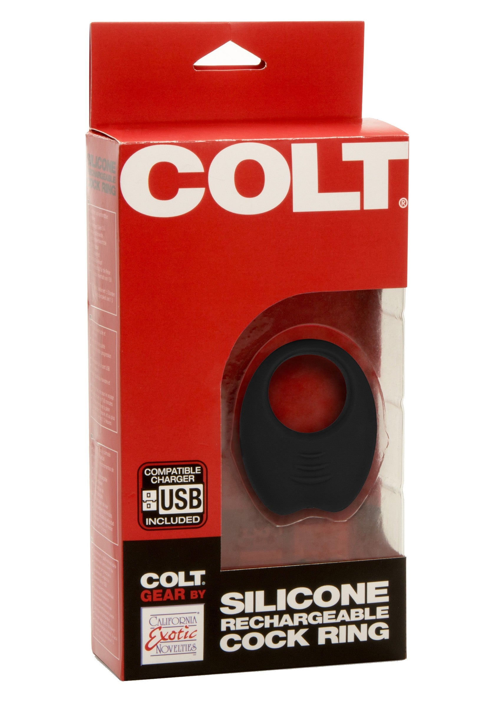 CalExotics COLT Silicone Rechargeable Cock Ring BLACK - 1
