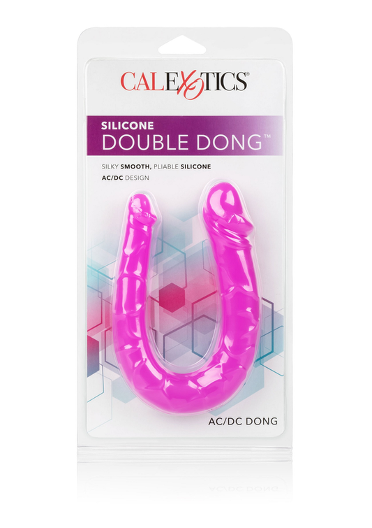 CalExotics Silicone Double Dong AC/DC Dong - Roze