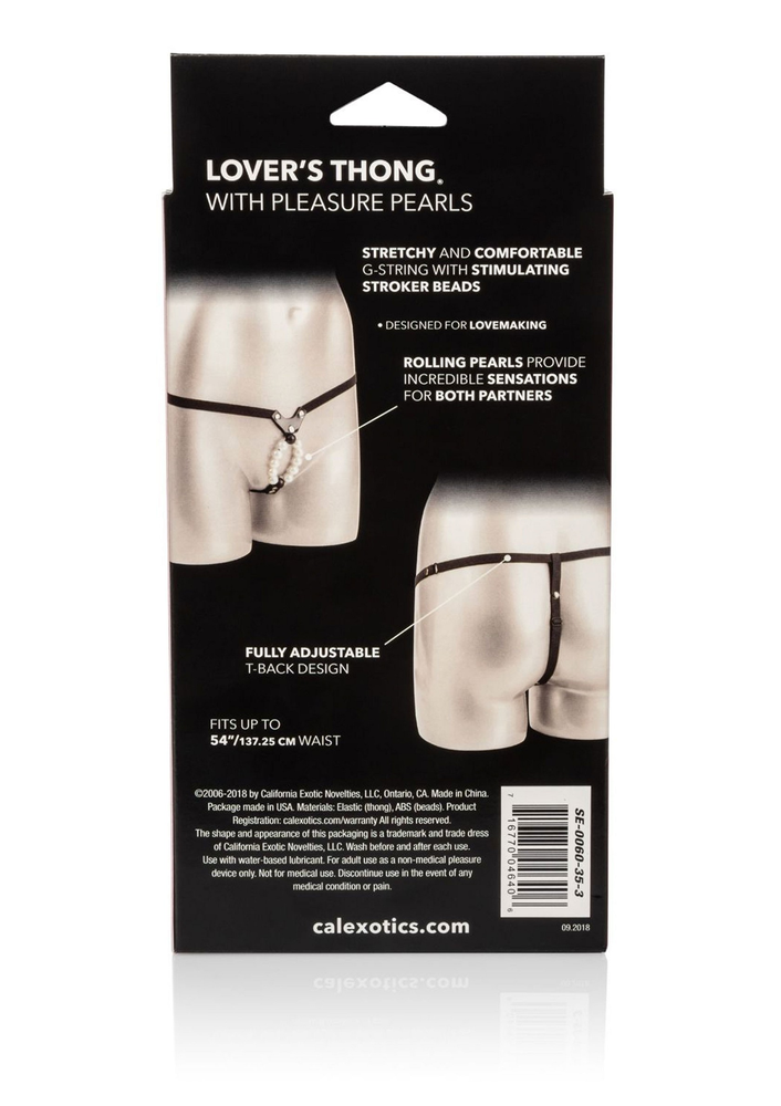 CalExotics Lover's Thong with Pleasure Pearls BLACK - 4