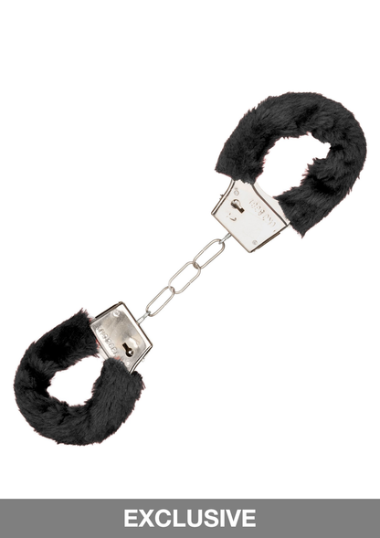 CalExotics Playful Furry Cuffs BLACK - 2