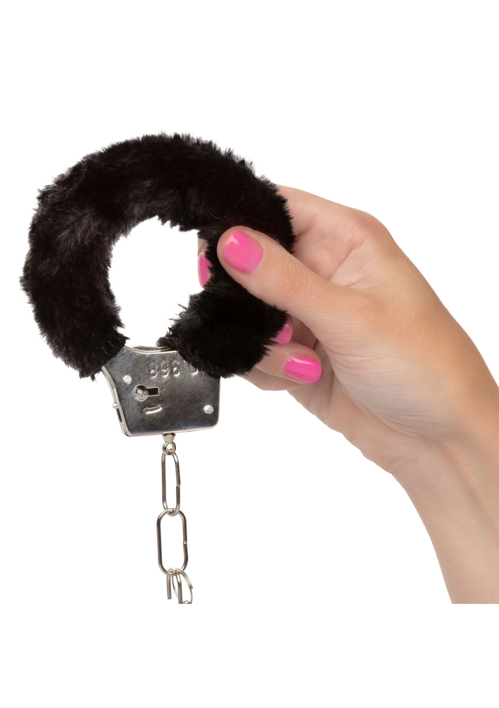 CalExotics Playful Furry Cuffs BLACK - 10