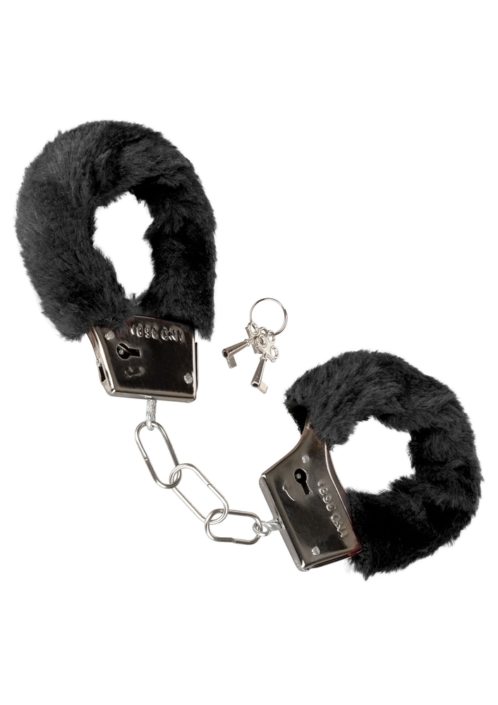 CalExotics Playful Furry Cuffs BLACK - 9