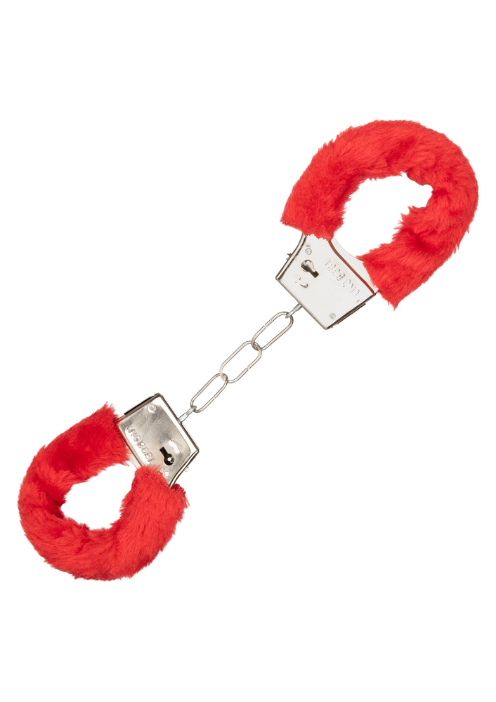CalExotics Playful Furry Cuffs RED - 5