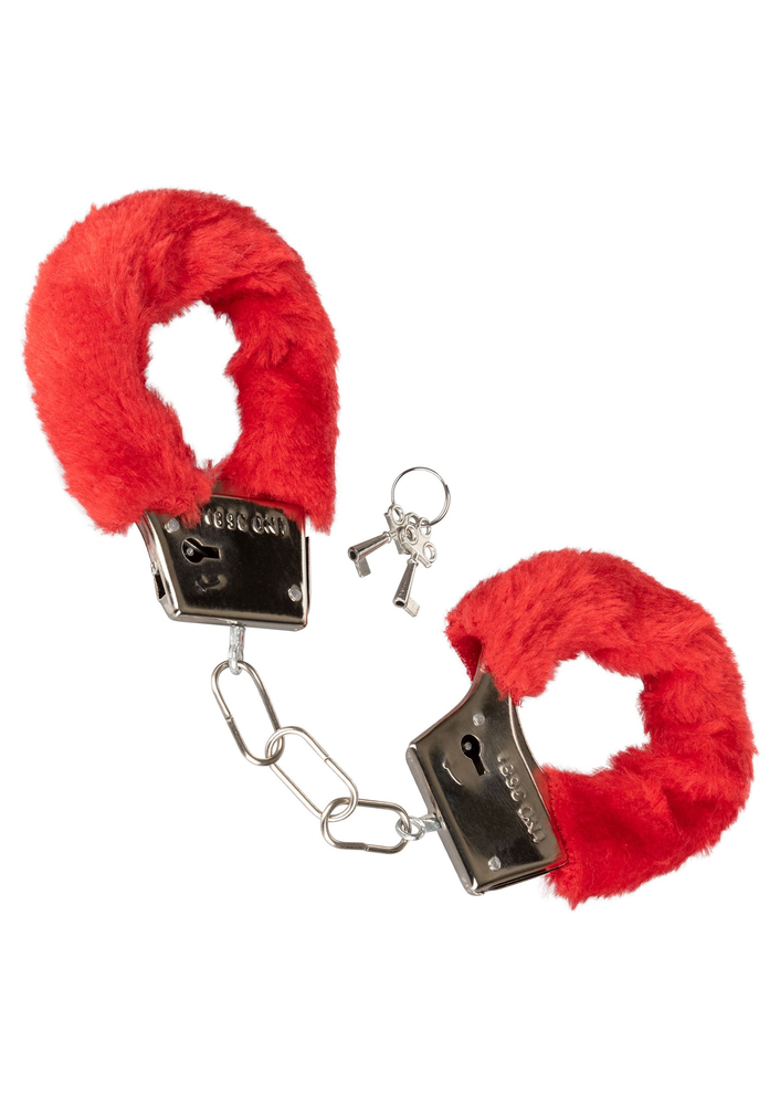 CalExotics Playful Furry Cuffs RED - 9