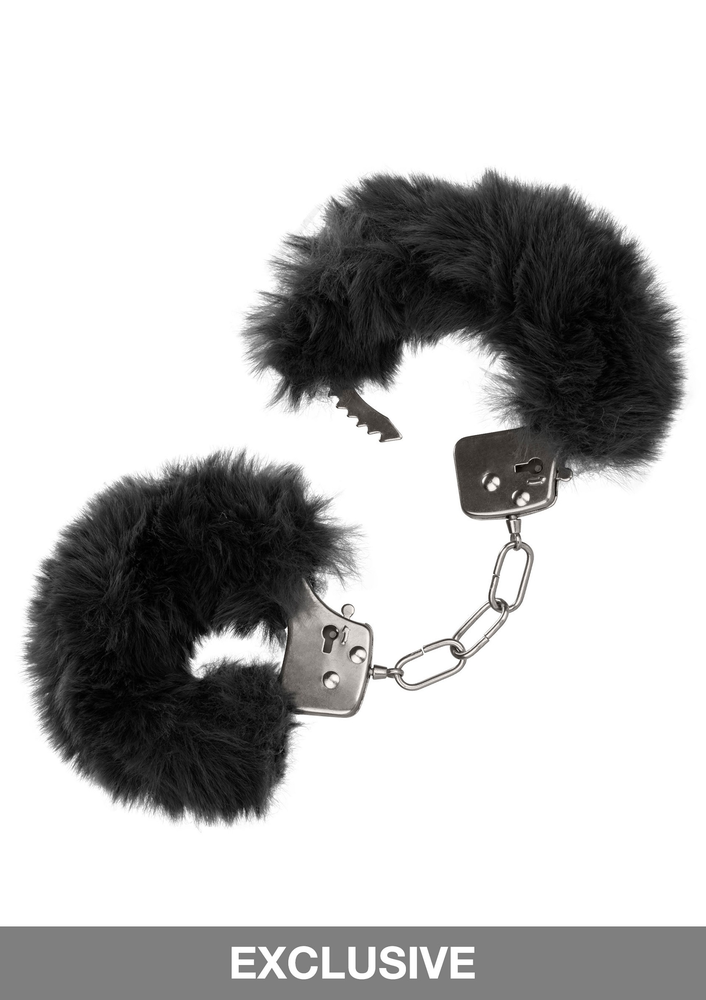 CalExotics Ultra Fluffy Furry Cuffs BLACK - 1