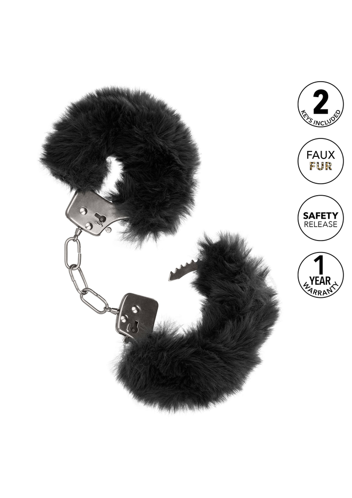 CalExotics Ultra Fluffy Furry Cuffs BLACK - 9