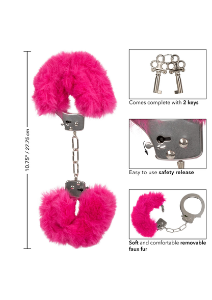CalExotics Ultra Fluffy Furry Cuffs PINK - 10