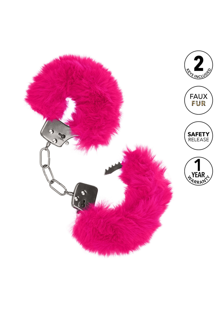 CalExotics Ultra Fluffy Furry Cuffs PINK - 4