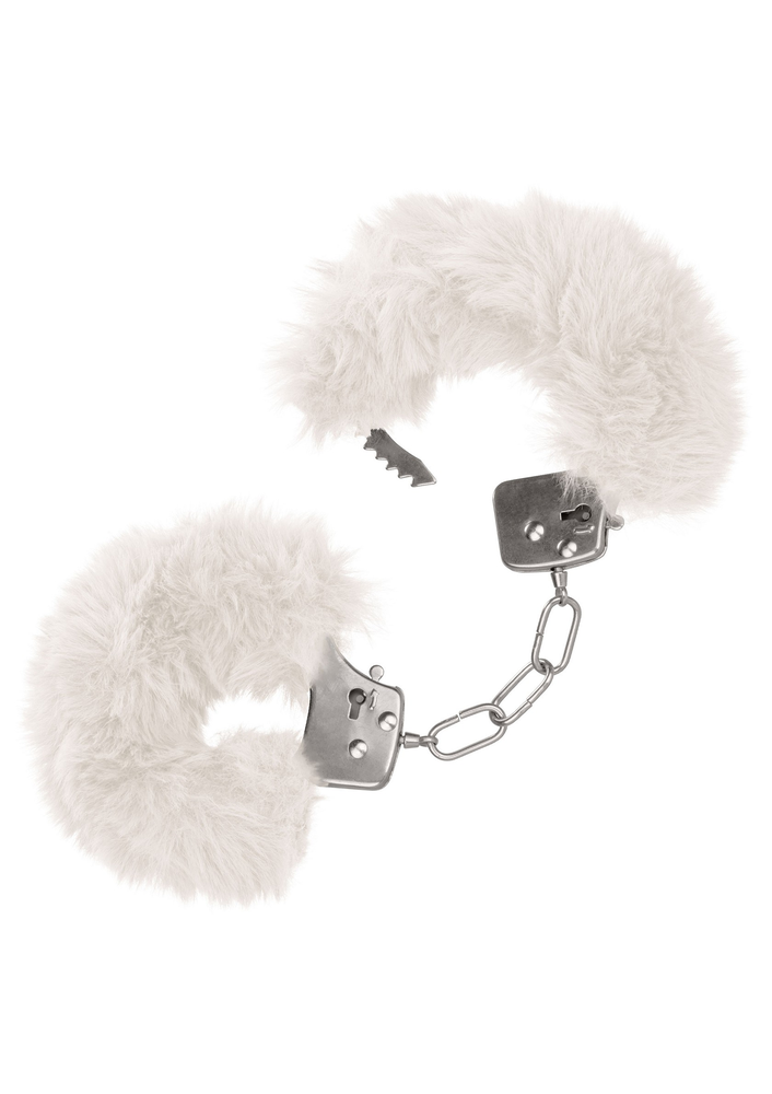 CalExotics Ultra Fluffy Furry Cuffs WHITE - 6