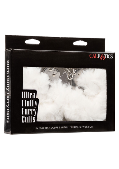 CalExotics Ultra Fluffy Furry Cuffs WHITE - 5