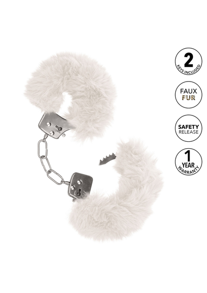 CalExotics Ultra Fluffy Furry Cuffs WHITE - 0