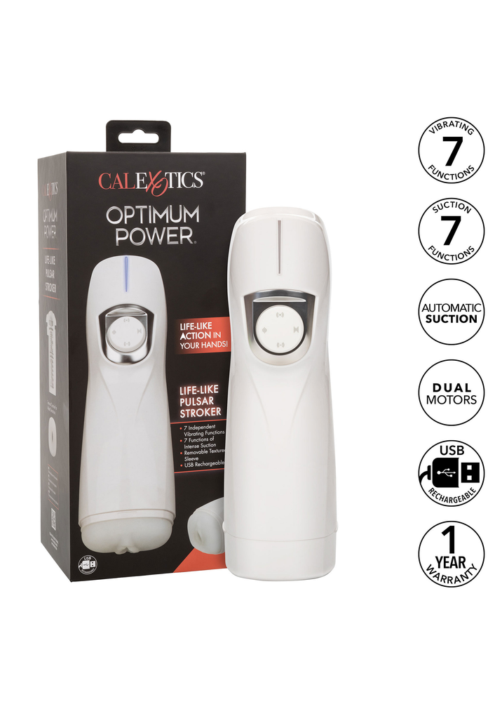 CalExotics Optimum Power Lifelike Pulsar Stroker WHITE - 8