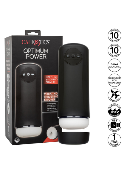 CalExotics Optimum Power Vibrating and Thrusting Stroker BLACK - 7