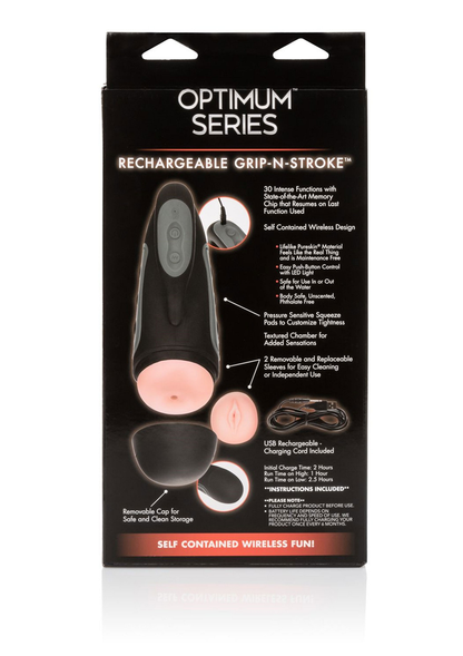 CalExotics Optimum Power Rechargeable Grip-N-Stroke BLACK - 0